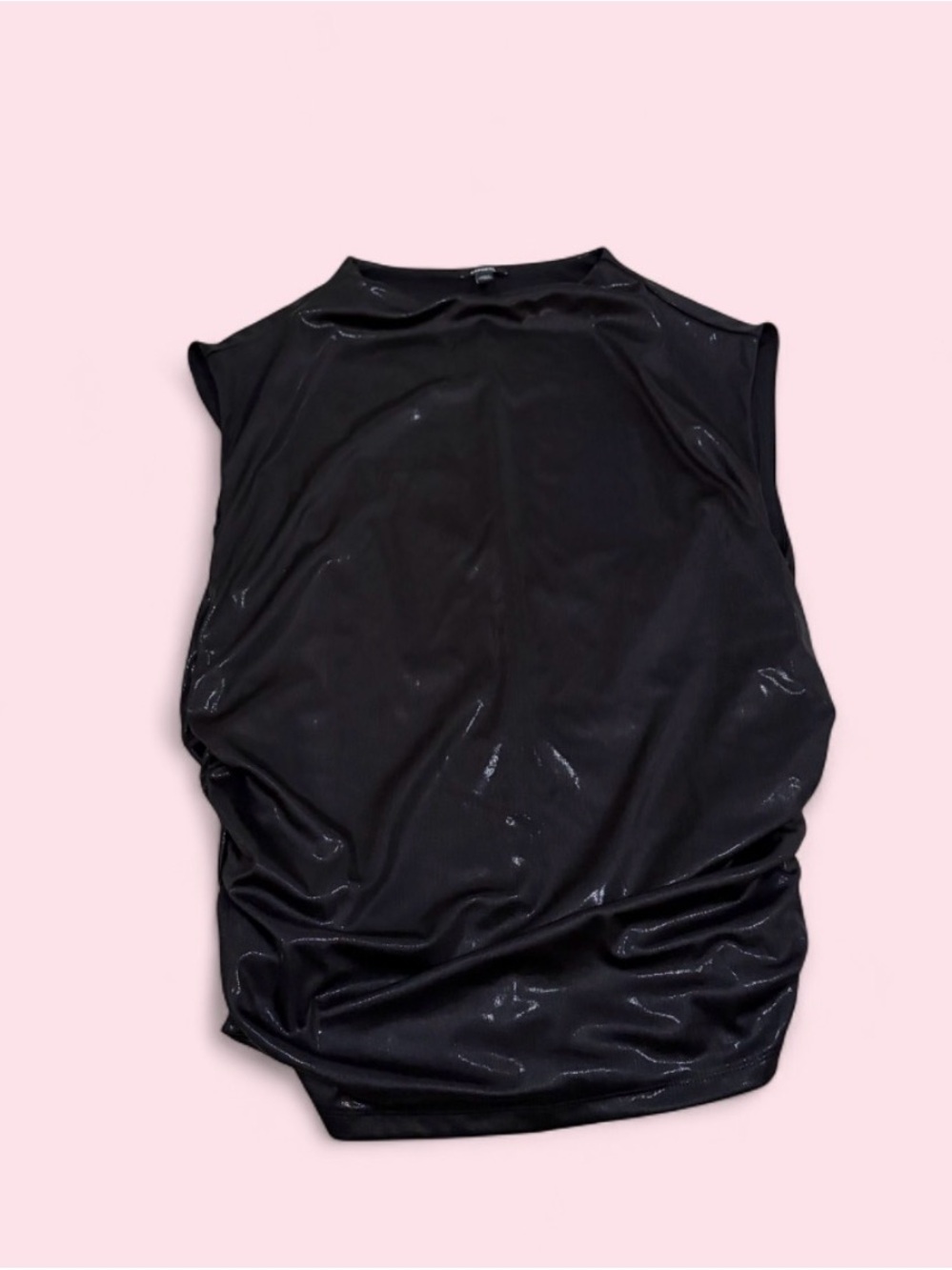Express Black Shimmer Sleeveless Tank Top
